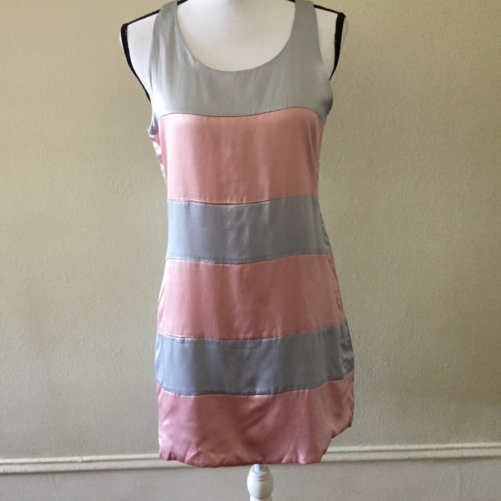 Silk Box 100% Silk Banded Shift Sleeveless